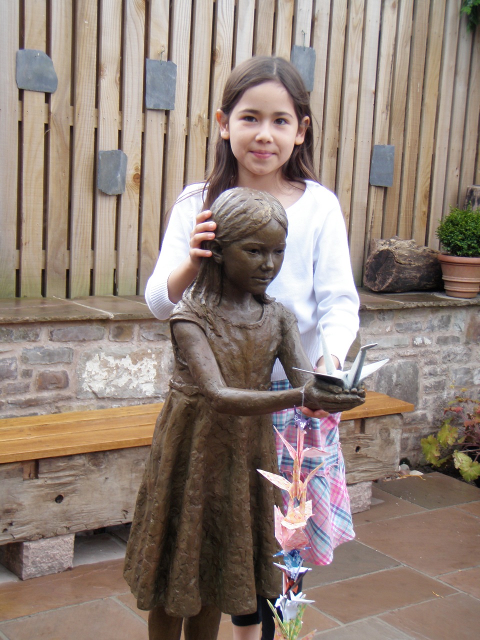Emily with the bronze Sadako