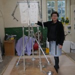 Hazel Reeves with the Gresley armature structure