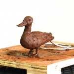 Mallard duck clay sculpture - by Hazel Reeves