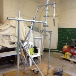 The armature in progress for Gresley statue