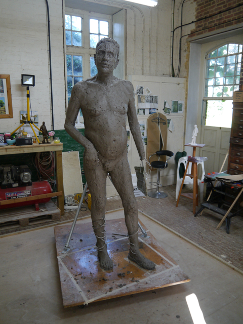 Gresley sculpture, work-in-progress, by Hazel Reeves