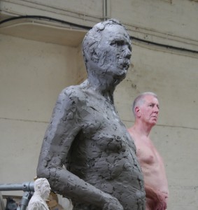 Gresley sculpture in clay with Barry McGerr