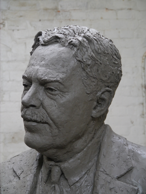 Head of the Gresley statue - work-in-progress