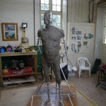 Gresley sculpture in clay - work-in-progress
