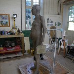 Gresley statue in clay - by Hazel Reeves