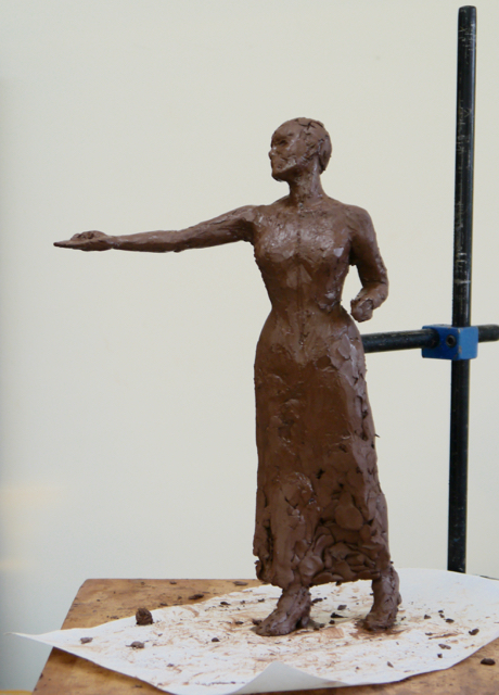 Emmeline Pankhurst maquette - sculpture by Hazel Reeves