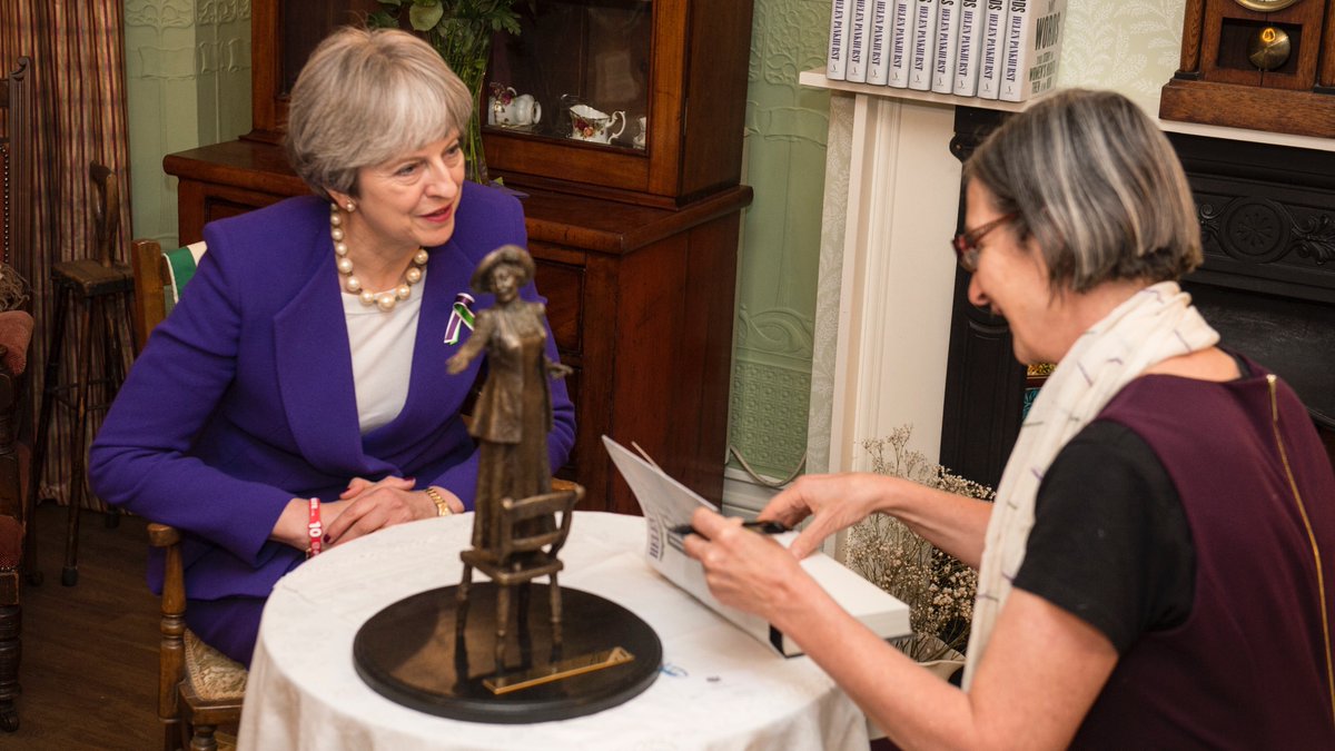 Helen Pankhurst, Emmeline Pankhurst & Theresa May a
