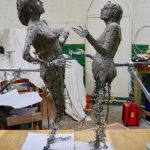 Sculpting the unclothed figures