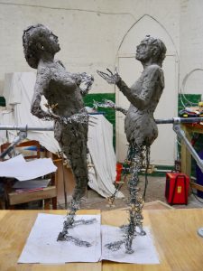 Sculpting the unclothed figures