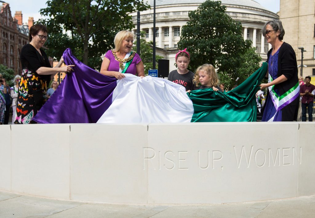 Unveiling of the Emmeline Pankhurst Meeting Circle- photo by © Bernadette Delaney Photography