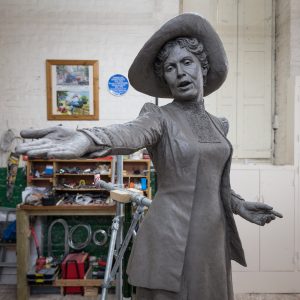 Emmeline Pankhurst sculpture by Hazel Reeves, photo Nigel Kingston