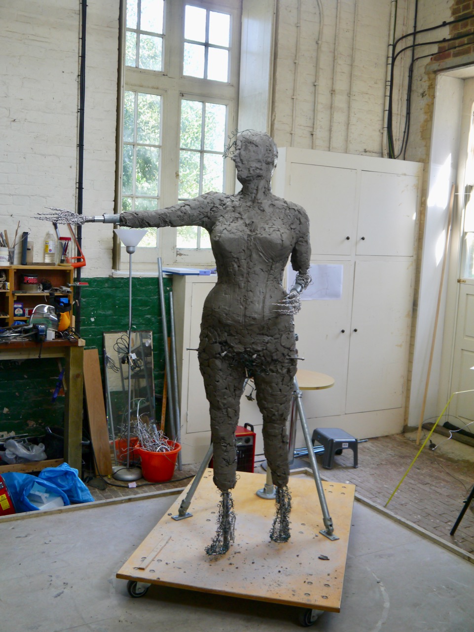 Emmeline unclothed in clay - by Hazel Reeves