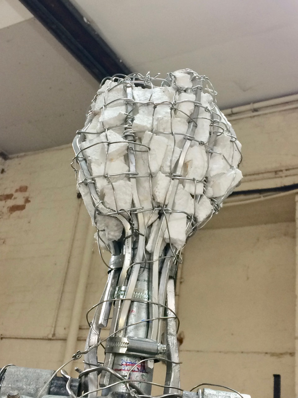 Emmelines head armature - sculpture and photo by Hazel Reeves