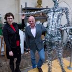 Hazel with Andrew and the Our Emmeline armature - photo by Nigel Kingston
