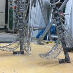 Our Emmelines feet armature - sculpture and photo by Hazel Reeves