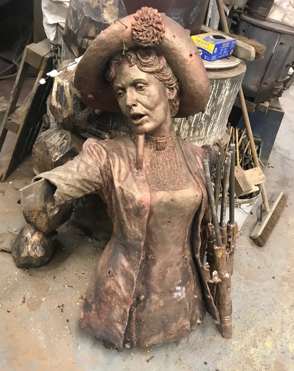The bronze Emmeline Pankhurst statue - by Hazel Reeves