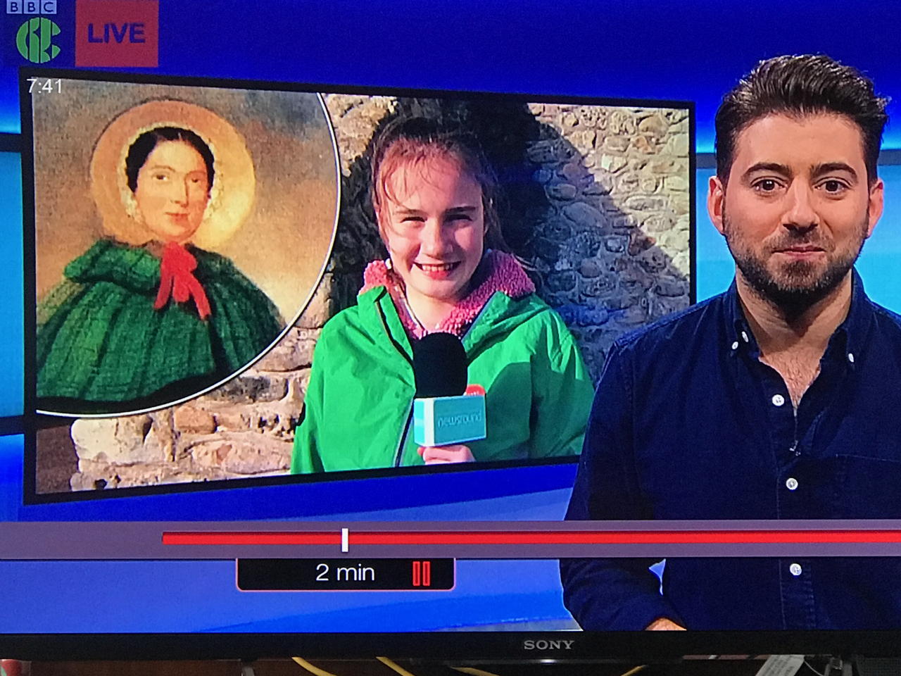 Evie and the Mary Anning statue campaign on CBBC Newsround