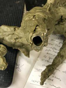 Experimentation in wax at Bronze Age - by sculptor Hazel Reeves