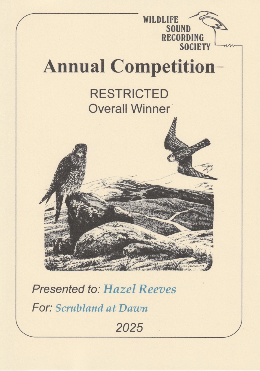 AWARDS: Wildlife Sound Recording Society